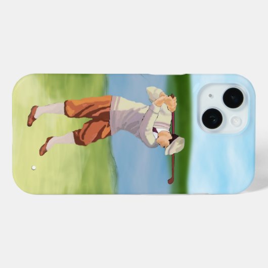  Golfer van de Riverbank Case-Mate iPhone Case (Achterkant (horizontaal))