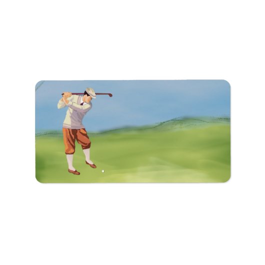  Golfer van de Riverbank Etiket (Voorkant)