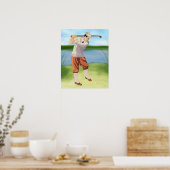  Golfer van de Riverbank Poster (Keuken)