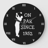 Golfer Verjaardag 70e grappige Zeventig Par Grote Klok (Voorkant)
