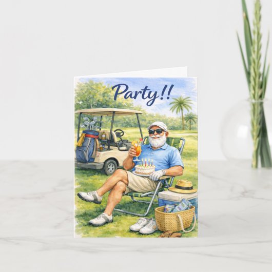 Golfer Verjaardagsfeestje (Voorkant)