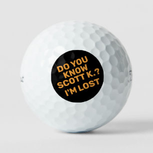 Golfer verloor bal grappige vetgedrukte letters