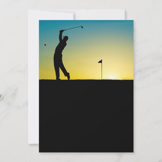 Golfer Viering van het Leven | In liefdevolle heri Kaart (Achterkant)