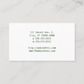 Golfer Visitekaartje (Achterkant)