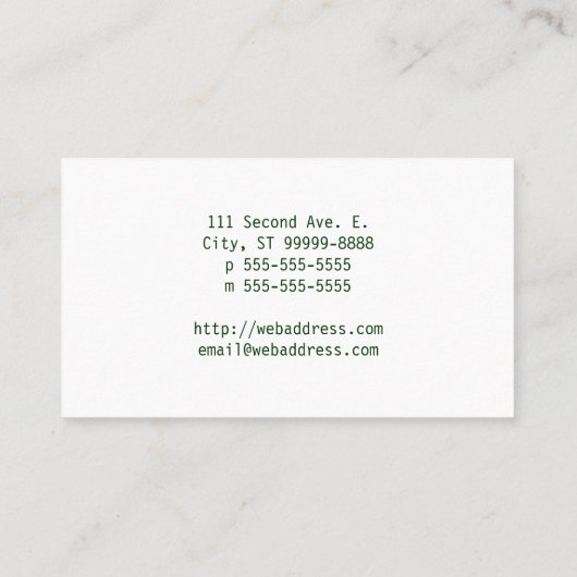 Golfer Visitekaartje (Achterkant)