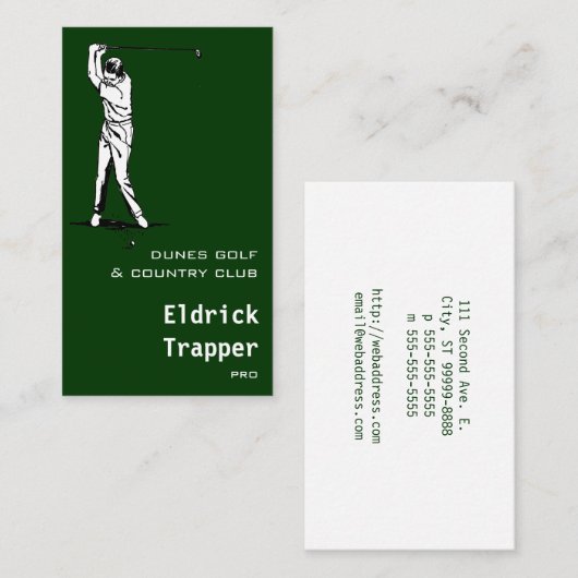 Golfer Visitekaartje (Voorkant / Achterkant)