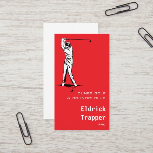 Golfer Visitekaartje (Voorkant / Achterkant in situ)