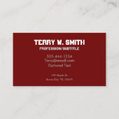 Golfer-Visitekaartje Visitekaartje (Achterkant)