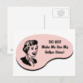 Golfer Voice Briefkaart (Voorkant / Achterkant)