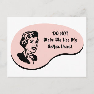 Golfer Voice Briefkaart