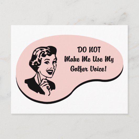 Golfer Voice Briefkaart (Voorkant)