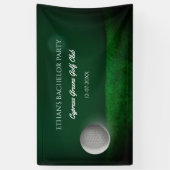 Golfer vrijgezellenfeest - Groene golfbal - Golfen Spandoek (Verticaal)