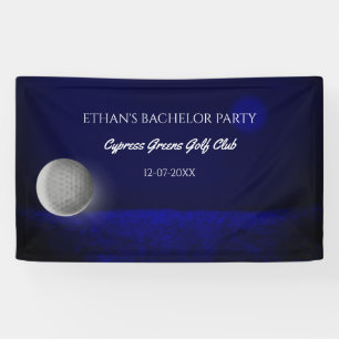 Golfer vrijgezellenfeest – Navy Blauwe Golfbal – G Spandoek