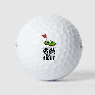 Golfer vrijgezellenfeest single nog een nacht golfballen