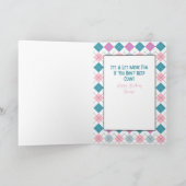 Golfer Vrouw Cartoon Grappig Gezegde Etnische Verj Kaart (Binnen)