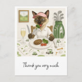 Golfer vrouw eet eten in clubhuis briefkaart (Voorkant)