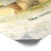 Golfer vrouw is golf aan het spelen poster (Hoek)