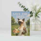 Golfer vrouw Save the Date Bruid Bachelorette Briefkaart (Staand voorkant)