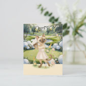 Golfer vrouw Save the Date Bruid Bachelorette Briefkaart (Staand voorkant)
