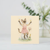 Golfer vrouw Save the Date Bruid Bachelorette Kaart (Staand voorkant)