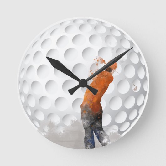 GOLFER - Wandklok (Voorkant)