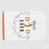Golfer We Love You Daddy Beste vader ooit Vaderdag Golfhanddoek (Horizontaal)