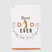 Golfer We Love You Daddy Beste vader ooit Vaderdag Golfhanddoek (Voorkant)
