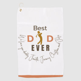 Golfer We Love You Daddy Beste vader ooit Vaderdag Golfhanddoek
