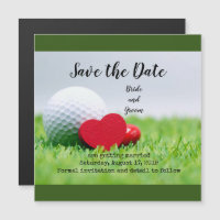 Golfer Wedding Invitation met liefde en golfbal