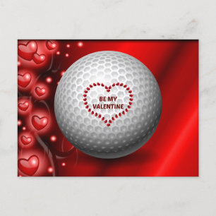 Golfer - Wees mijn Valentijn Briefkaart