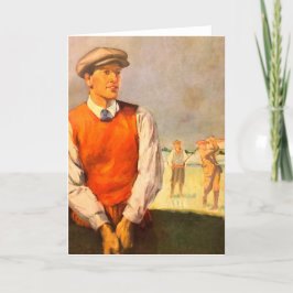  Golfer Wenskaart Feestdagen Kaart