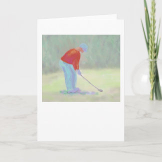 Golfer, Wenskaart Kaart