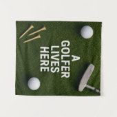 Golfer woont hier wandkleed (Voorkant (horizontaal))