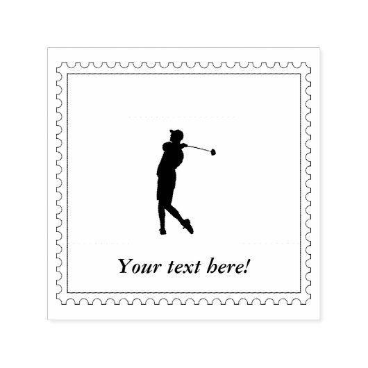 Golfer Zelfinktende Stempel (Design)