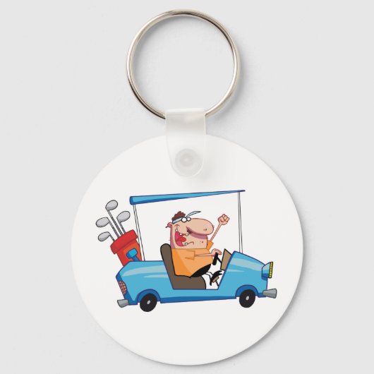 Golferaandrijving — golfkart sleutelhanger (Voorkant)