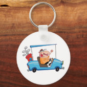 Golferaandrijving — golfkart sleutelhanger (Voorkant)