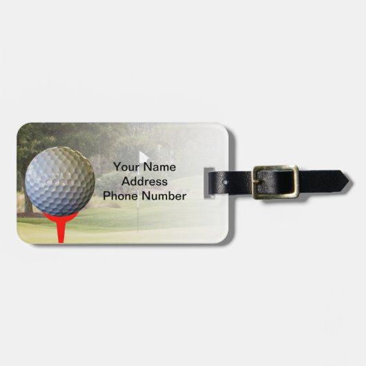 GolferBagagelabel,  Bagagelabel (Voorkant horizontaal)