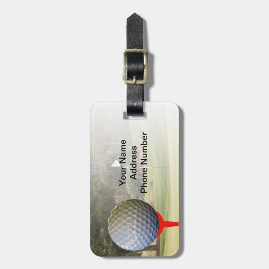GolferBagagelabel,  Bagagelabel (Voorkant verticaal)
