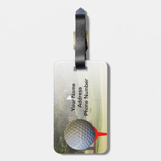 GolferBagagelabel,  Bagagelabel (Achterkant verticaal)