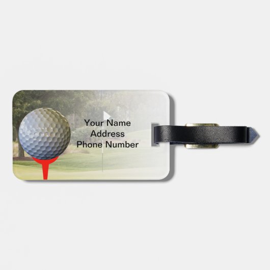 GolferBagagelabel,  Bagagelabel (Achterkant horizontaal)