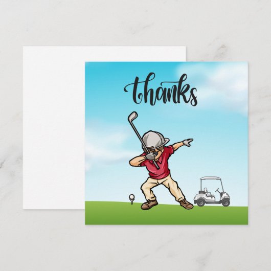 Golferballonnetjes op bedankt van golfbanen (Voorkant / Achterkant)