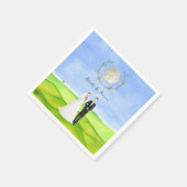 Golferbride en bruidegom voor de goufers Wedding P Servet (Hoek)