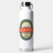 Golferflesje met dun kopervacuüm waterfles (Voorkant)