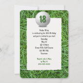 Golfer's 18e uitnodiging op de Birthday Party (Voorkant)