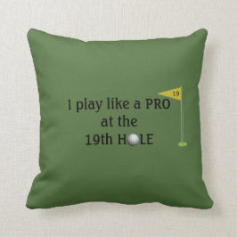 Golfer's 19de-eenhol-Sierkussen Kussen