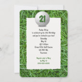 Golfer's 21ste uitnodiging voor de Birthday Party (Voorkant)