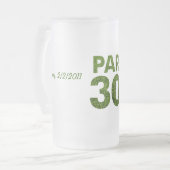 Golfers 30th Birthday Party Matglas Bierpul (Voorkant links)