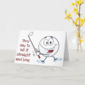 GOLFER'S **40th BIRTHDAY** HIT IT STRAIGHT/LONG Kaart (Gele Bloem)
