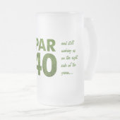 Golfers 40th Birthday Party Matglas Bierpul (Voorkant rechts)