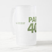 Golfers 40th Birthday Party Matglas Bierpul (Voorkant links)